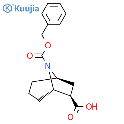 rac-(1R,5S,6R)-8-[(benzyloxy)carbonyl]-8-azabicyclo[3.2.1]octane-6-carboxylic acid structure