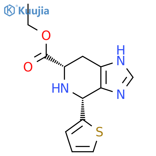 rac-ethyl (4R,6S)-4-(thiophen-2-yl)-1H,4H,5H,6H,7H-imidazo4,5-cpyridine-6-carboxylate structure