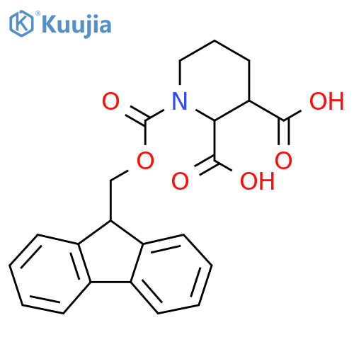 1-{(9H-fluoren-9-yl)methoxycarbonyl}piperidine-2,3-dicarboxylic acid structure