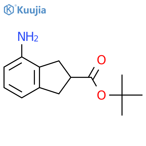 tert-butyl 4-amino-2,3-dihydro-1H-indene-2-carboxylate structure