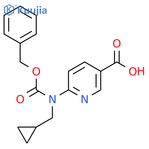 6-{(benzyloxy)carbonyl(cyclopropylmethyl)amino}pyridine-3-carboxylic acid structure