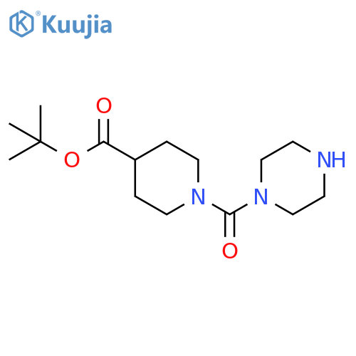Tert-butyl 1-(piperazine-1-carbonyl)piperidine-4-carboxylate structure