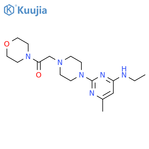 2-{4-4-(ethylamino)-6-methylpyrimidin-2-ylpiperazin-1-yl}-1-(morpholin-4-yl)ethan-1-one structure