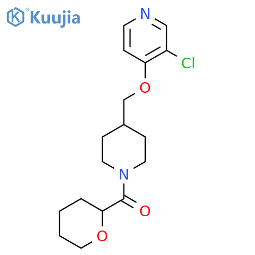 3-Chloro-4-{[1-(oxane-2-carbonyl)piperidin-4-yl]methoxy}pyridine structure