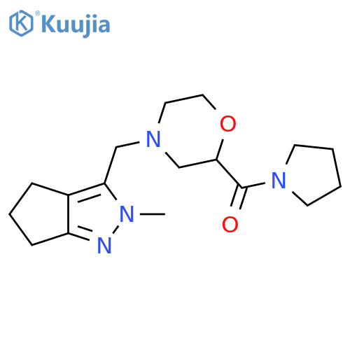 4-({2-methyl-2H,4H,5H,6H-cyclopenta[c]pyrazol-3-yl}methyl)-2-(pyrrolidine-1-carbonyl)morpholine structure