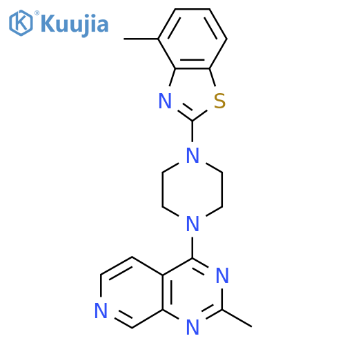 4-Methyl-2-(4-{2-methylpyrido[3,4-d]pyrimidin-4-yl}piperazin-1-yl)-1,3-benzothiazole structure