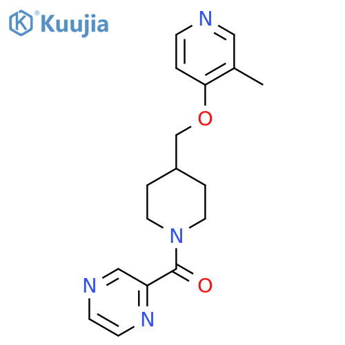 2-(4-{[(3-Methylpyridin-4-yl)oxy]methyl}piperidine-1-carbonyl)pyrazine structure