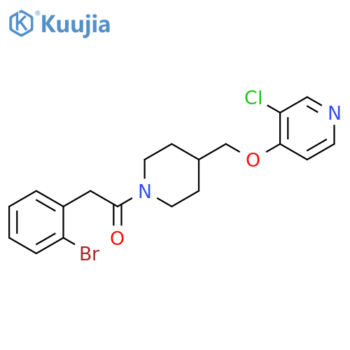 2-(2-bromophenyl)-1-(4-{[(3-chloropyridin-4-yl)oxy]methyl}piperidin-1-yl)ethan-1-one structure