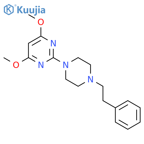 4,6-Dimethoxy-2-[4-(2-phenylethyl)piperazin-1-yl]pyrimidine structure