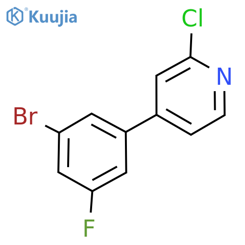 Pyridine, 4-​(3-​bromo-​5-​fluorophenyl)​-​2-​chloro- structure