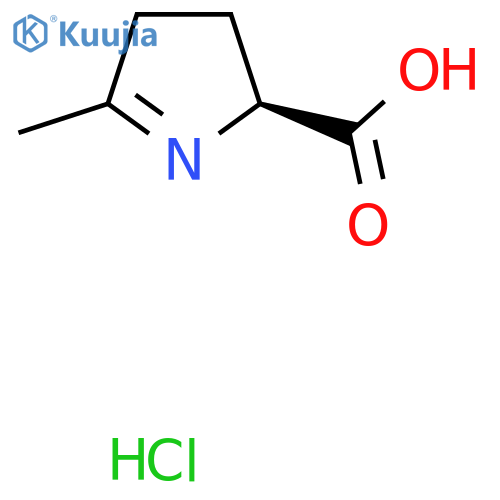 (2S)-5-methyl-3,4-dihydro-2H-pyrrole-2-carboxylic acid hydrochloride structure