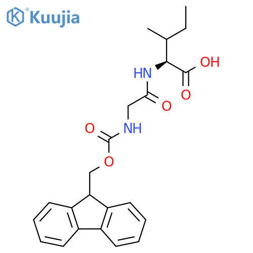 (2S)-2-2-({(9H-fluoren-9-yl)methoxycarbonyl}amino)acetamido-3-methylpentanoic acid structure