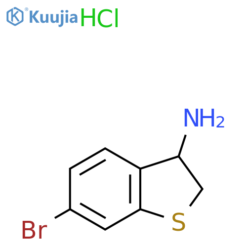 6-Bromo-2,3-dihydro-1-benzothiophen-3-amine hydrochloride structure