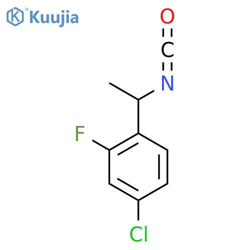4-chloro-2-fluoro-1-(1-isocyanatoethyl)benzene structure