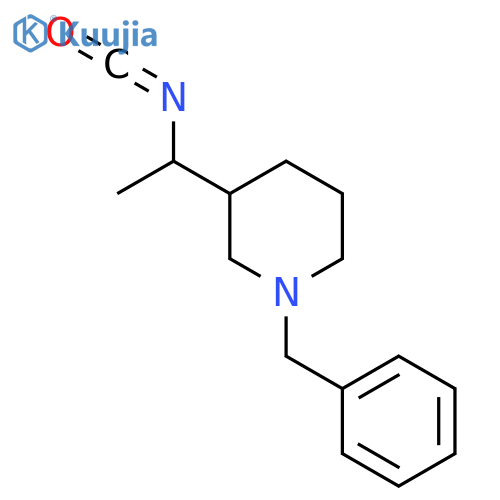 1-benzyl-3-(1-isocyanatoethyl)piperidine structure