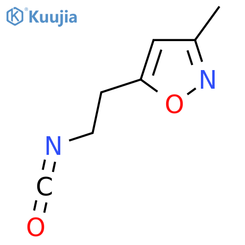 5-(2-isocyanatoethyl)-3-methyl-1,2-oxazole structure
