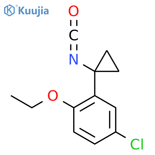 4-chloro-1-ethoxy-2-(1-isocyanatocyclopropyl)benzene structure