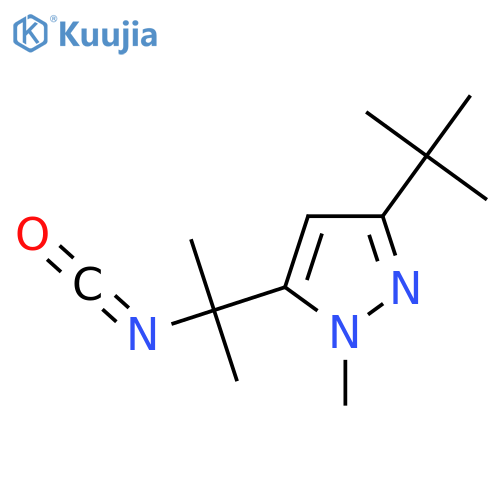 3-tert-butyl-5-(2-isocyanatopropan-2-yl)-1-methyl-1H-pyrazole structure
