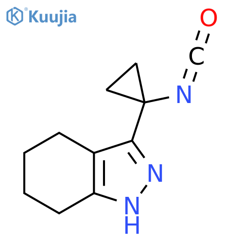 3-(1-isocyanatocyclopropyl)-4,5,6,7-tetrahydro-1H-indazole structure