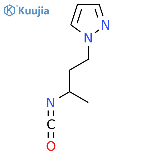 1-(3-isocyanatobutyl)-1H-pyrazole structure