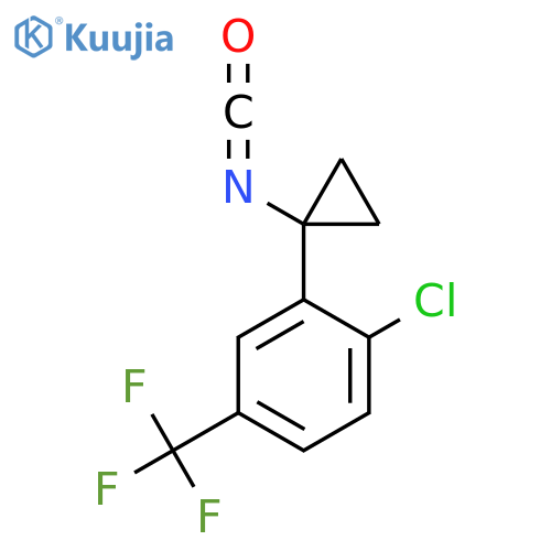1-Chloro-2-(1-isocyanatocyclopropyl)-4-(trifluoromethyl)benzene structure