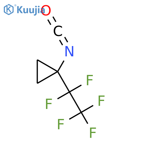 1-isocyanato-1-(pentafluoroethyl)cyclopropane structure