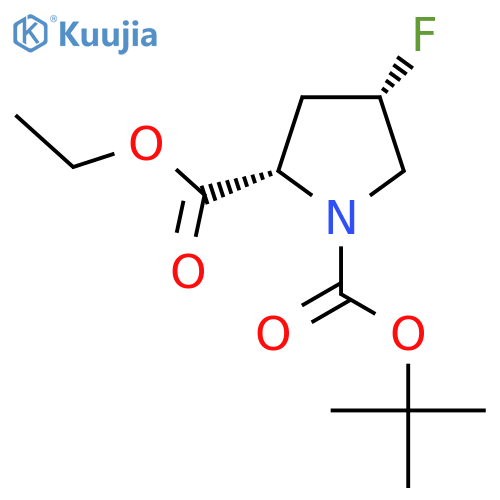 1-tert-butyl 2-ethyl (2S,4S)-4-fluoropyrrolidine-1,2-dicarboxylate structure