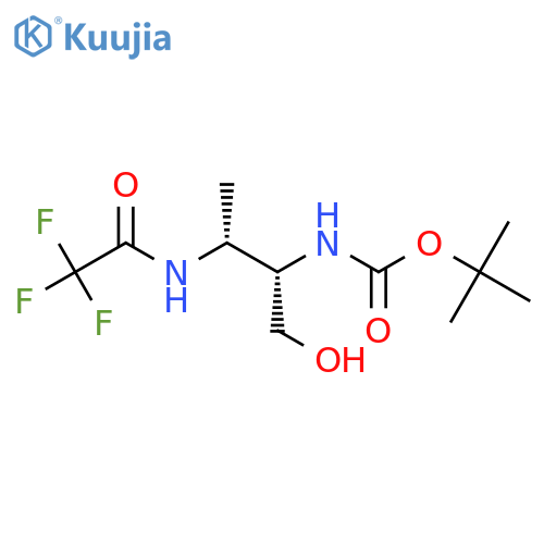 tert-butyl N-[(2S,3R)-1-hydroxy-3-(2,2,2-trifluoroacetamido)butan-2-yl]carbamate structure