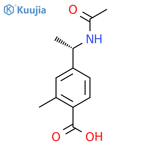 4-(1S)-1-acetamidoethyl-2-methylbenzoic acid structure