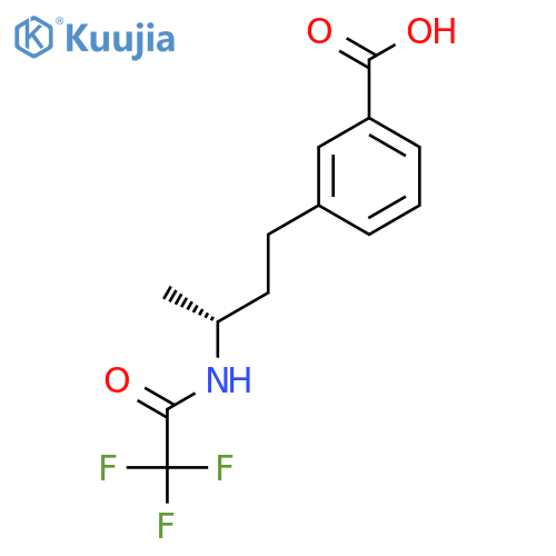 3-(3R)-3-(2,2,2-trifluoroacetamido)butylbenzoic acid structure