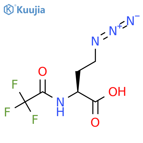 (2S)-4-azido-2-(2,2,2-trifluoroacetamido)butanoic acid structure