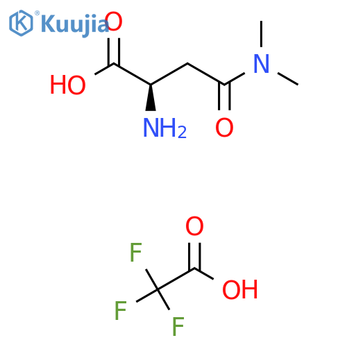 (2R)-2-amino-3-(dimethylcarbamoyl)propanoic acid, trifluoroacetic acid structure