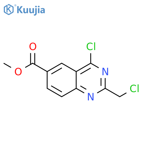 Methyl 4-chloro-2-(chloromethyl)quinazoline-6-carboxylate structure