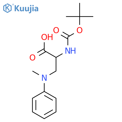 2-{(tert-butoxy)carbonylamino}-3-methyl(phenyl)aminopropanoic acid structure