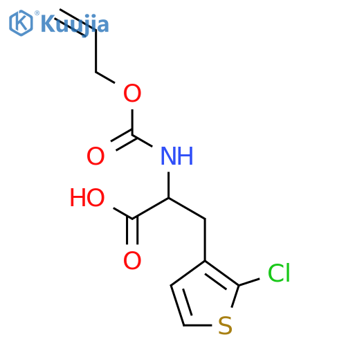 3-(2-chlorothiophen-3-yl)-2-{(prop-2-en-1-yloxy)carbonylamino}propanoic acid structure
