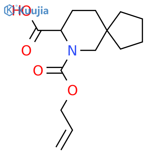 7-(prop-2-en-1-yloxy)carbonyl-7-azaspiro4.5decane-8-carboxylic acid structure