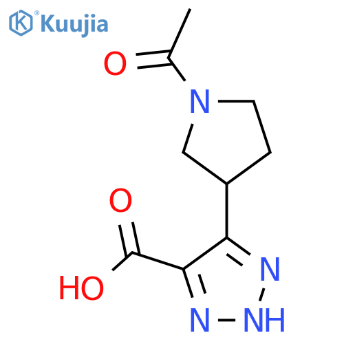 5-(1-acetylpyrrolidin-3-yl)-1H-1,2,3-triazole-4-carboxylic acid structure