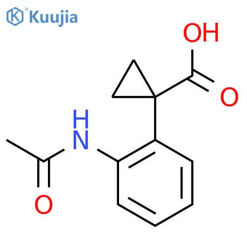 1-(2-Acetamidophenyl)cyclopropane-1-carboxylic acid structure