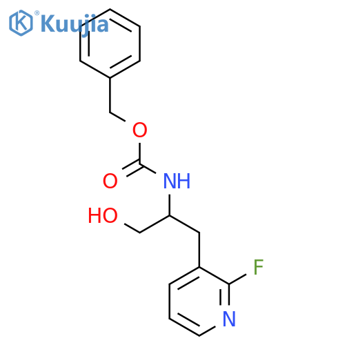 benzyl N-1-(2-fluoropyridin-3-yl)-3-hydroxypropan-2-ylcarbamate structure