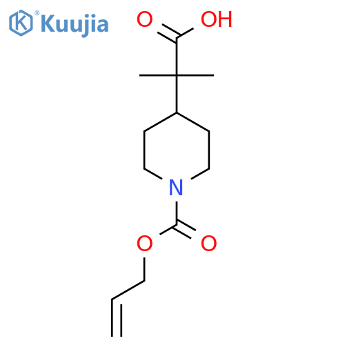 2-methyl-2-{1-(prop-2-en-1-yloxy)carbonylpiperidin-4-yl}propanoic acid structure