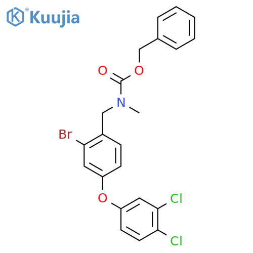 benzyl N-{2-bromo-4-(3,4-dichlorophenoxy)phenylmethyl}-N-methylcarbamate structure