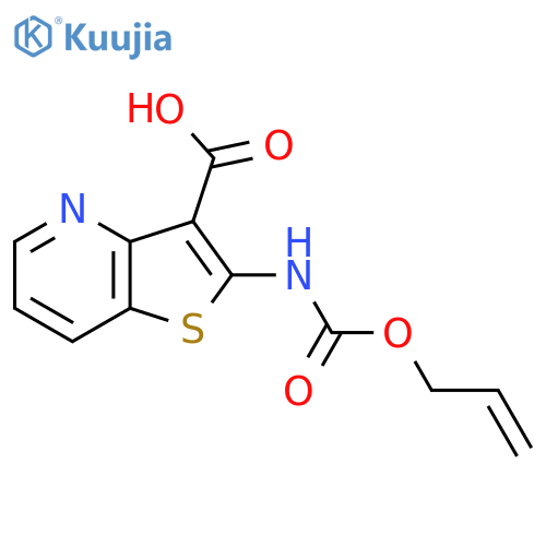 2-{[(Prop-2-en-1-yloxy)carbonyl]amino}thieno[3,2-b]pyridine-3-carboxylic acid structure