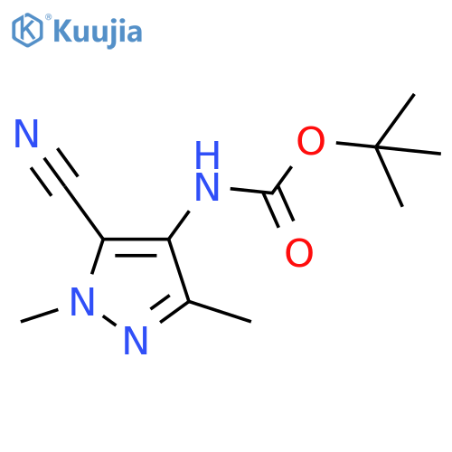 tert-butyl N-(5-cyano-1,3-dimethyl-1H-pyrazol-4-yl)carbamate structure