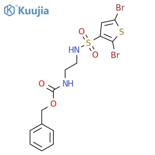 benzyl N-2-(2,5-dibromothiophene-3-sulfonamido)ethylcarbamate structure