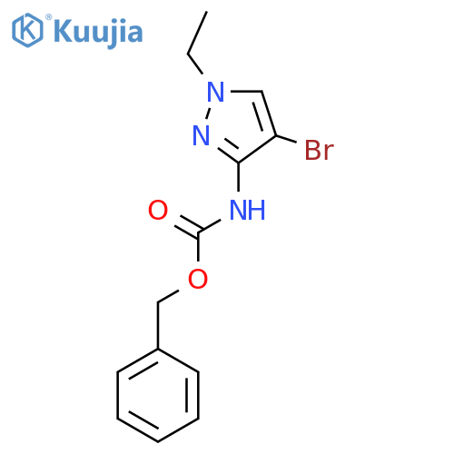 benzyl N-(4-bromo-1-ethyl-1H-pyrazol-3-yl)carbamate structure