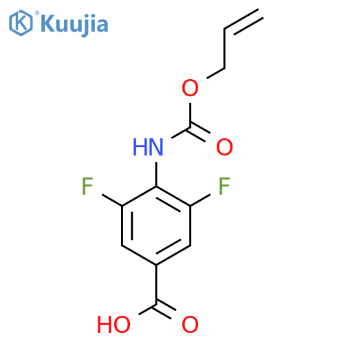 3,5-difluoro-4-{(prop-2-en-1-yloxy)carbonylamino}benzoic acid structure