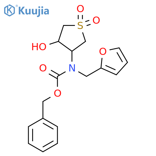 benzyl N-(furan-2-yl)methyl-N-(4-hydroxy-1,1-dioxo-1lambda6-thiolan-3-yl)carbamate structure