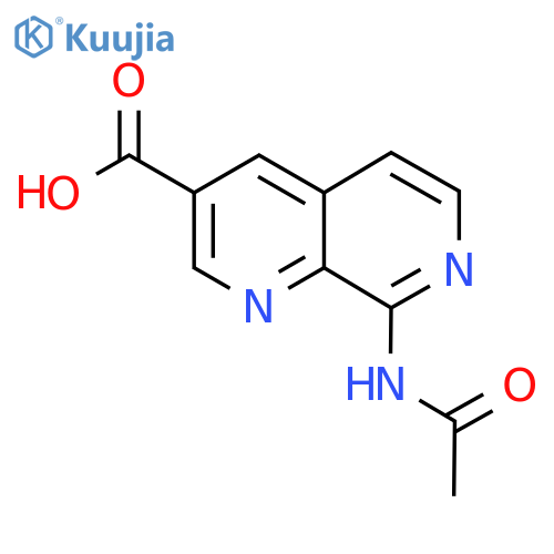 8-Acetamido-1,7-naphthyridine-3-carboxylic acid structure