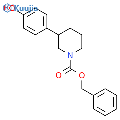 Benzyl 3-(4-hydroxyphenyl)piperidine-1-carboxylate structure