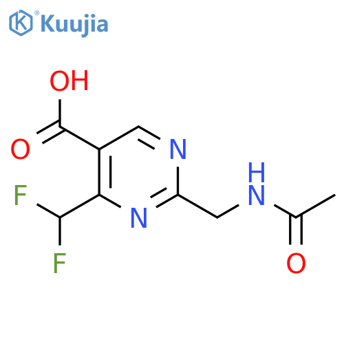 4-(Difluoromethyl)-2-(acetamidomethyl)pyrimidine-5-carboxylic acid structure